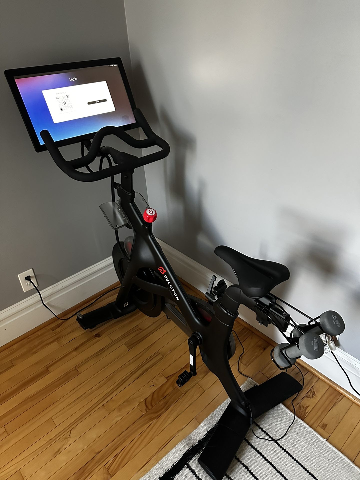 Peloton Bike + 2 Pairs of Shoes – Excellent Condition