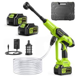 KEPEAK Lavadora portátil inalámbrica, lavadora a batería de 1450 PSI sin boquilla