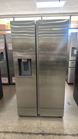 Samsung 27.4cu ft side-by-side refrigerator stainless steel