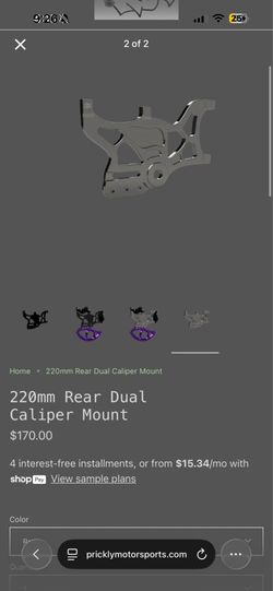 220mm Rear Dual Caliper Mount