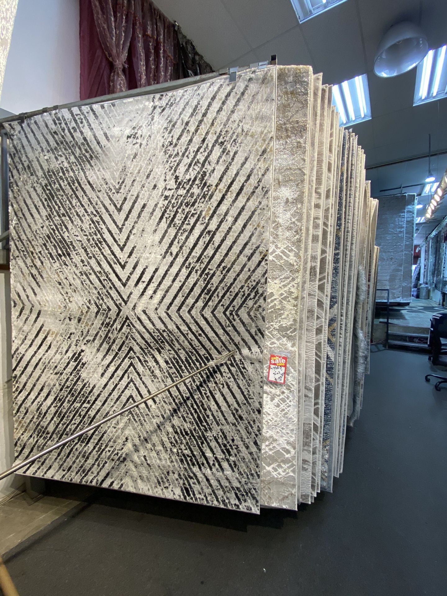 5x7 Area Rugs Carpet Rugs Abstract Design Thick Colors Black Gray