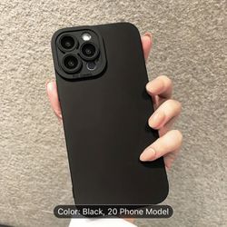 Pure Black Silicone Phone Case For IPhone 