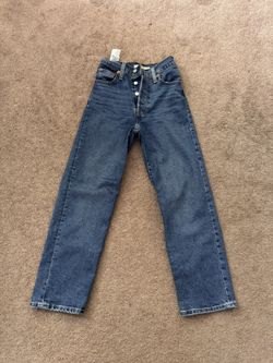 levi women’s jean ribcage straight ankle size 23 