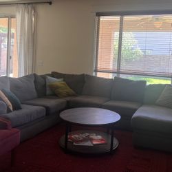 Couch, 9x12 Rug, Round Coffee Table 