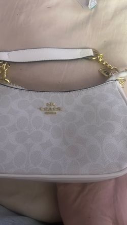 Coach white teri shoulder bag