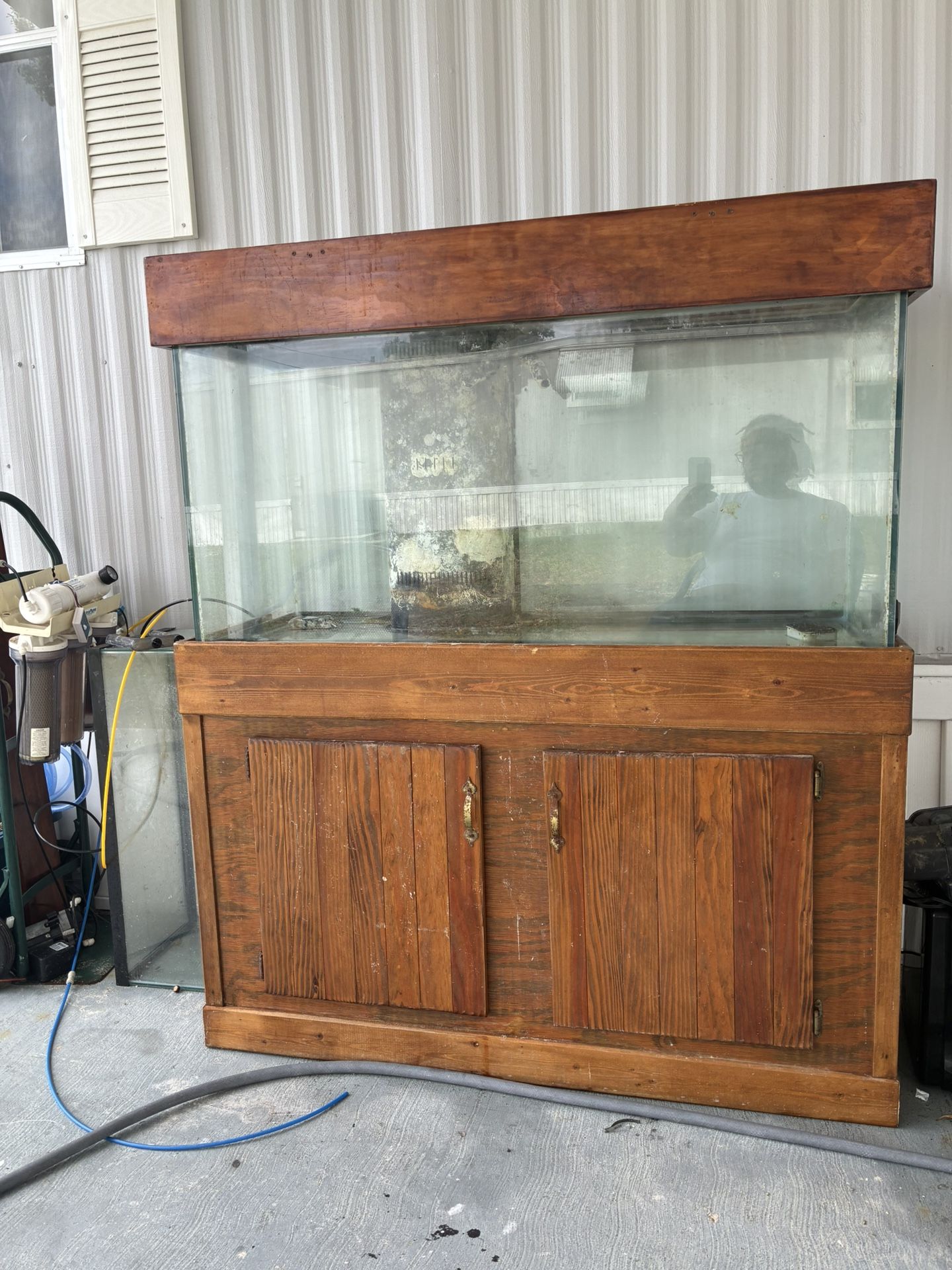 90-gallon glass aquarium