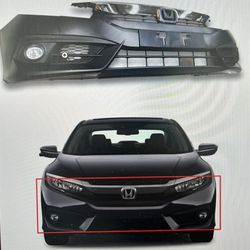 For 2016 2017 2018 Honda Civic Front Bumper Cover