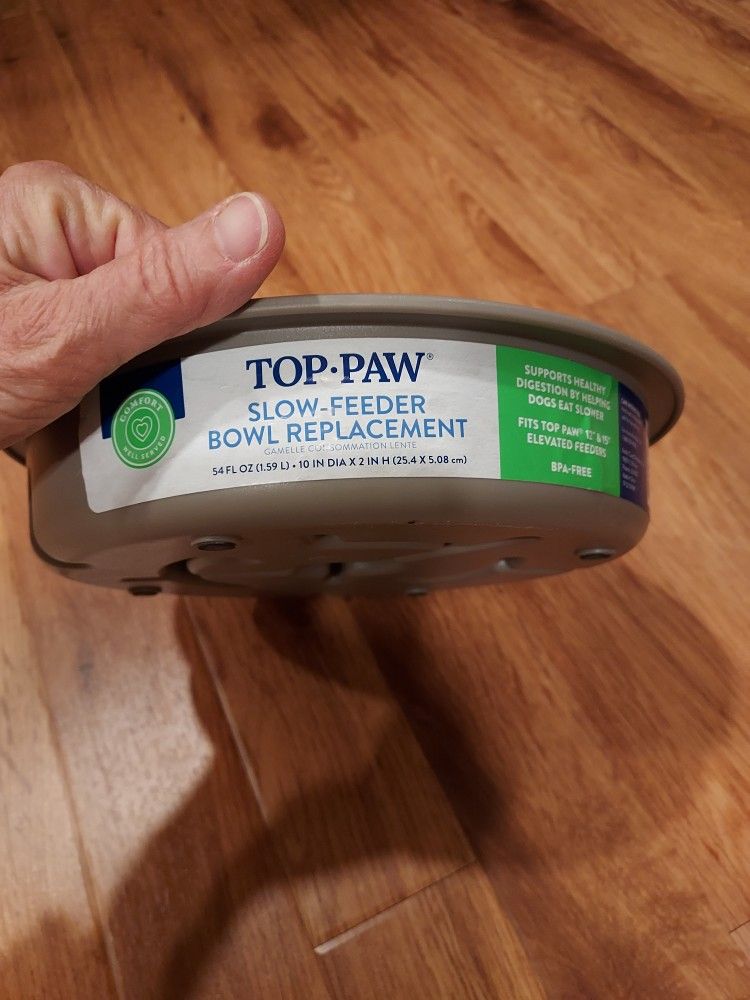 NEW Top Paw Slow Feeder Replacement Bowl