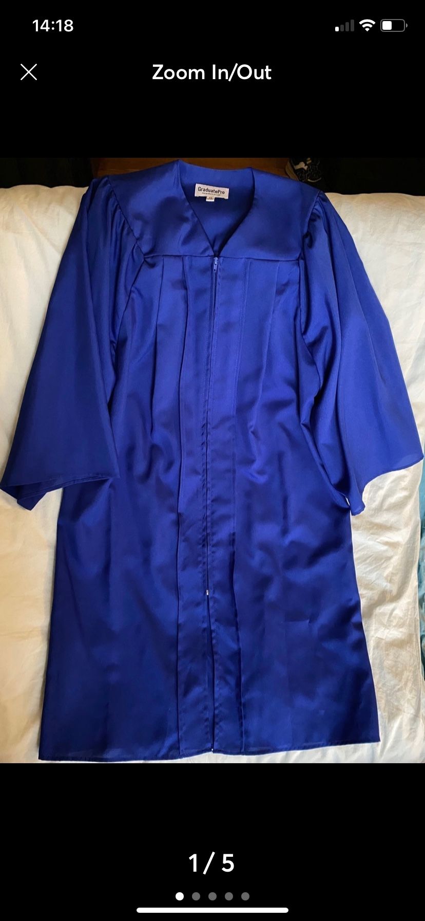 Graduation Gown Cobalt Blue