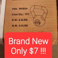 $7🌐 Cast Iron Kettlebell 8.8 Pound. Brand New. Only $7 !!!