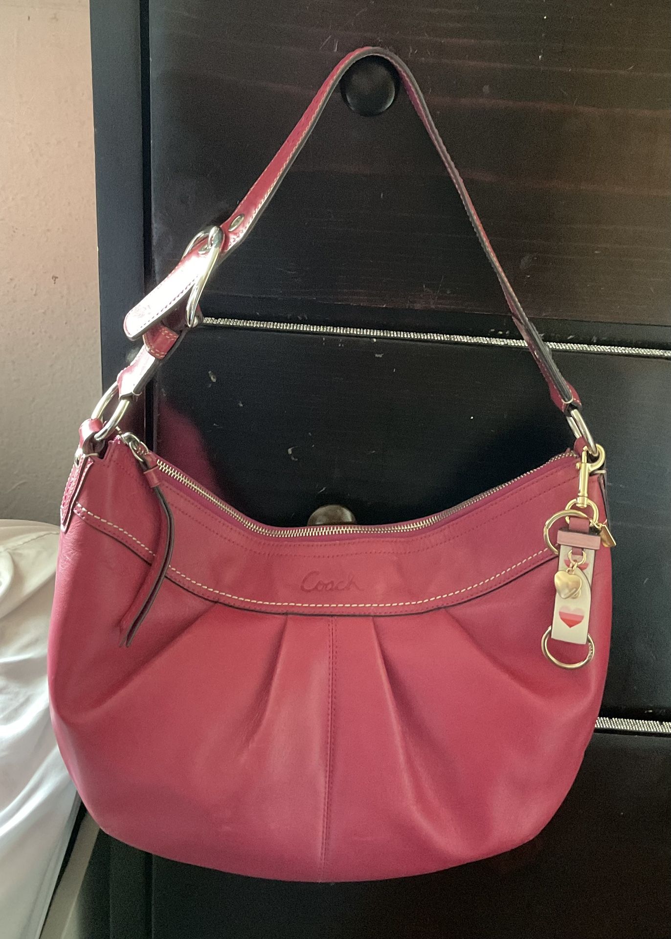 Y2K Large Soho Coach Hobo Shoulder Purse Pink