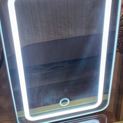 4L Mini Fridge; Lighted Mirror 