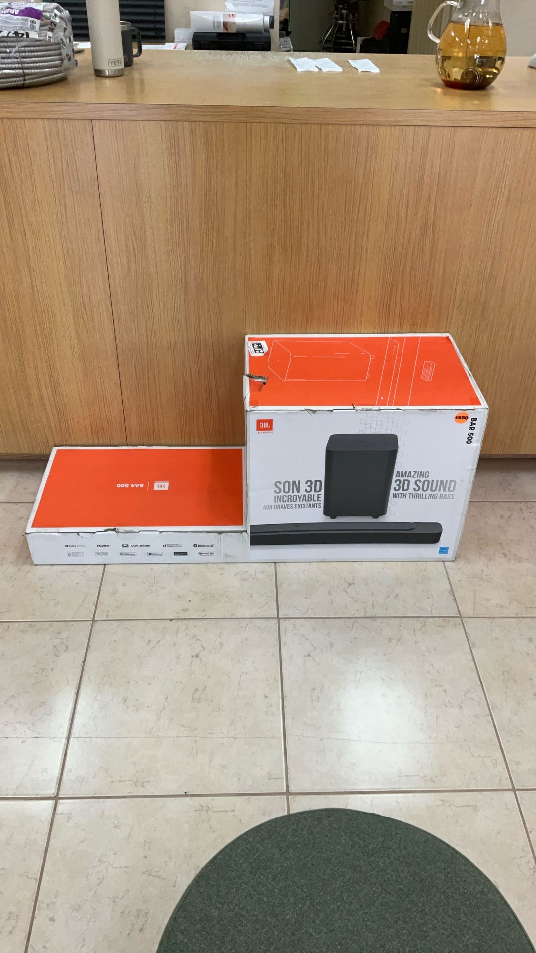 JBL by HARMAN BAR 500 5.1 CHANNEL SOUNDBAR WITH MULTIBEAM AND DOBLY ATMOS.