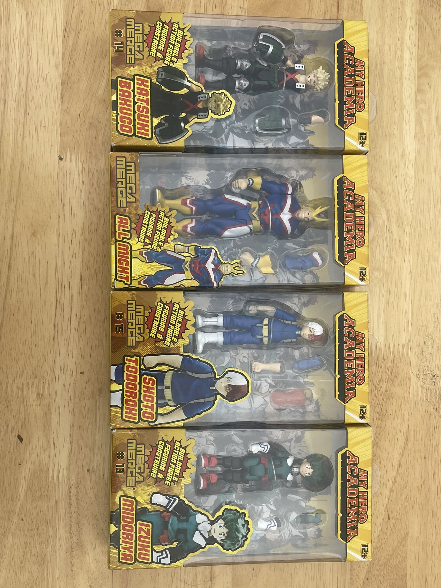 My Hero Academia Collectibles #12 All Might #13 Izuku Midoriya #14 Katsu Bakugo #15 Shoto Tadaroki