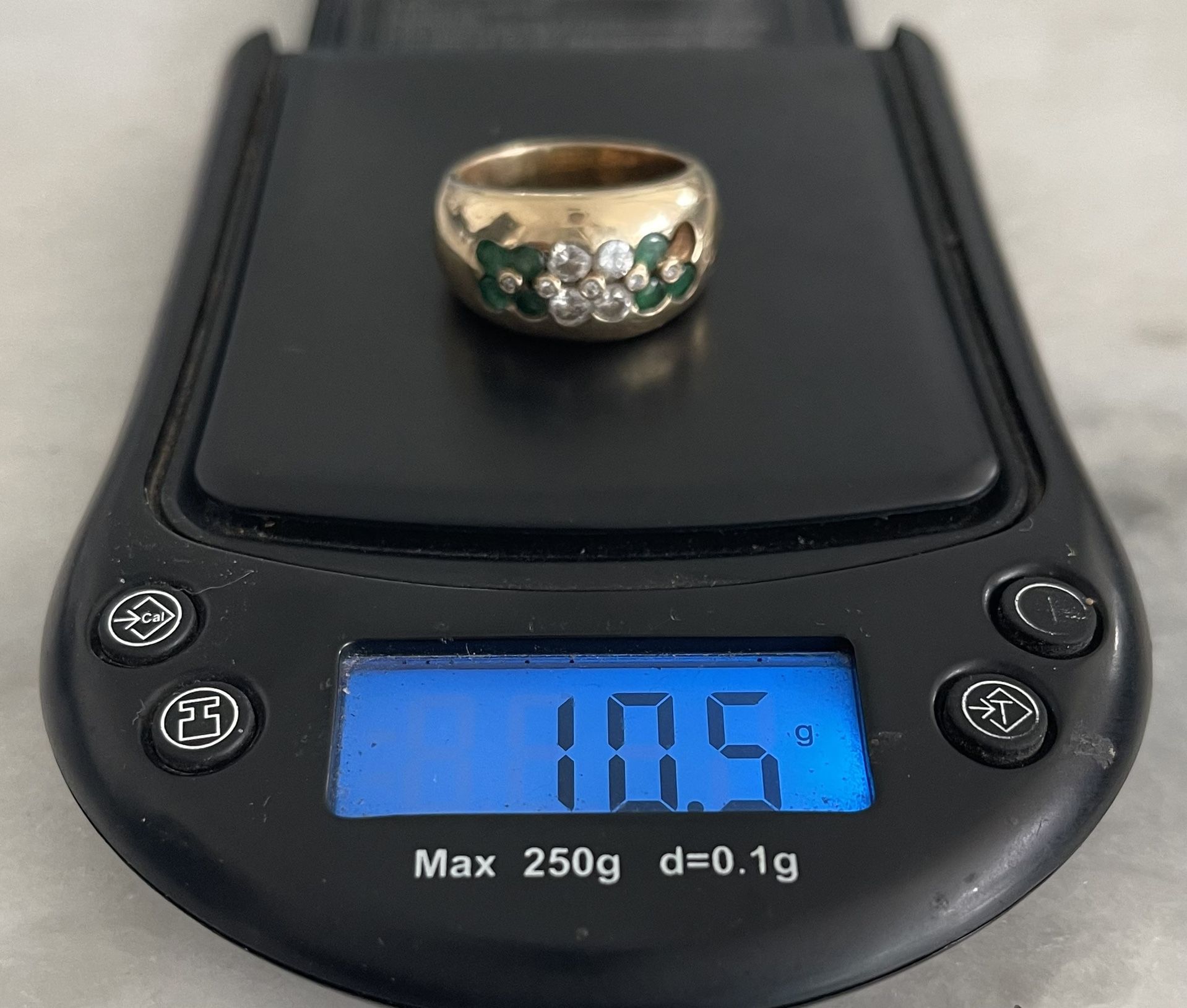 Men’s 14k Gold Diamond Emerald