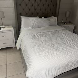 Queen Bed frame & Headboard