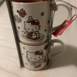 Hello Kitty Christmas Mugs set