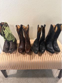 4 Pairs of Men’s Western Boots – Bundle Deal