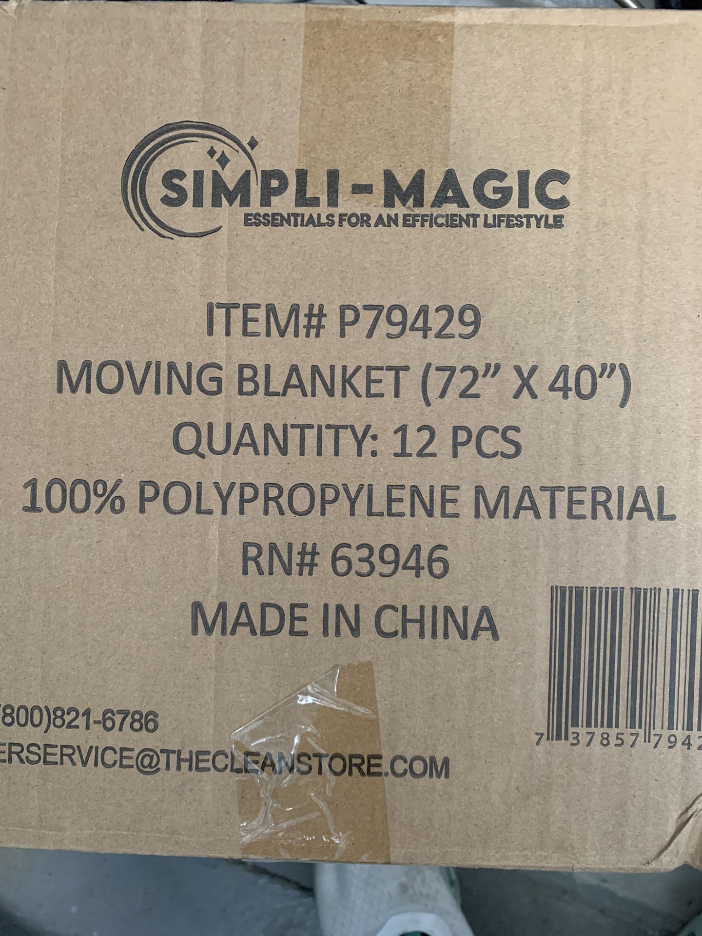 Simpli-magic 72”x 40” Heavy Duty Padded Moving Blankets 12ct