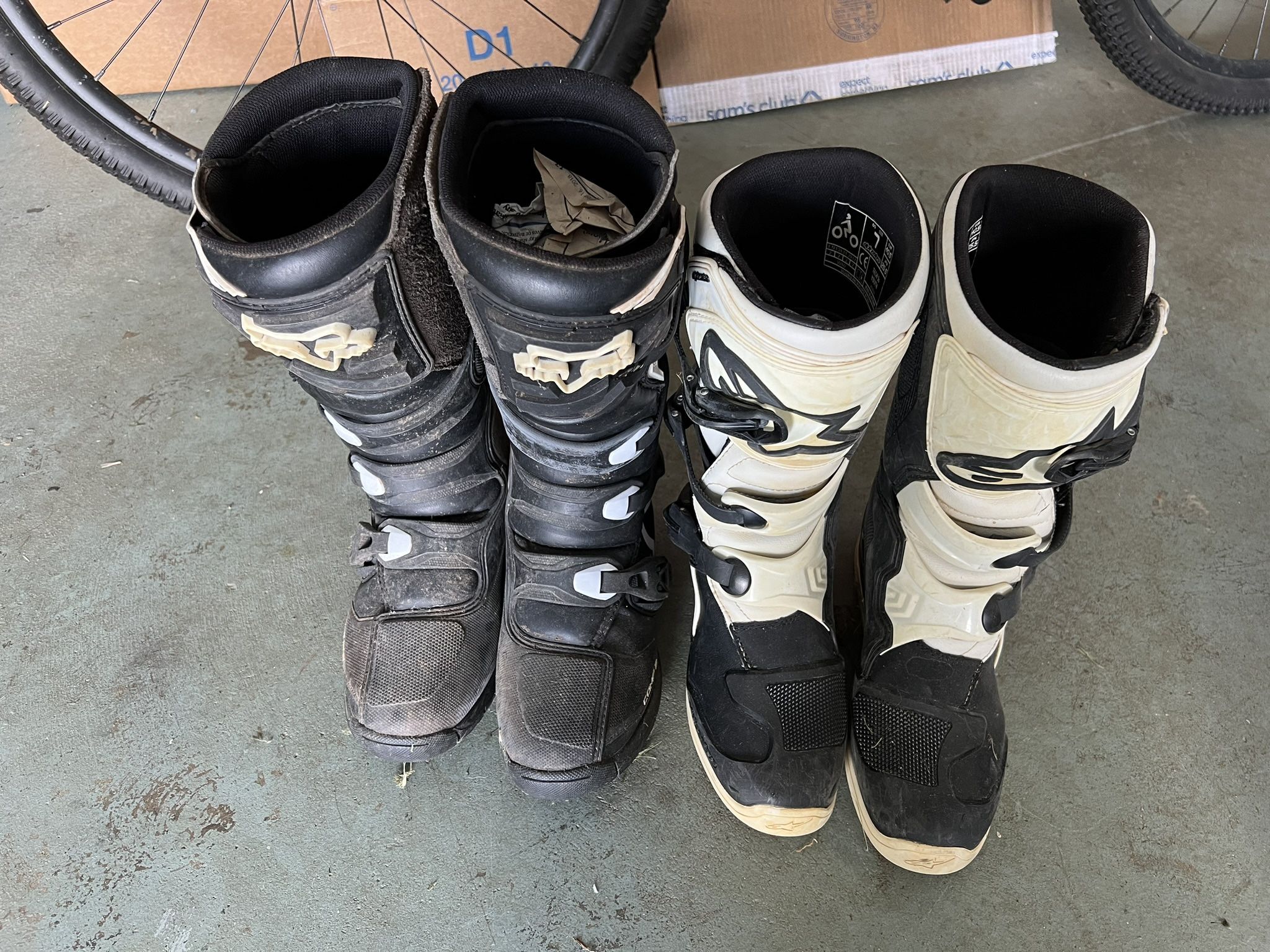 Motorcross Boots And Helmets