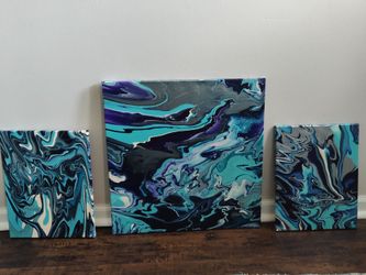 Unique Pour Art Canvas Set
