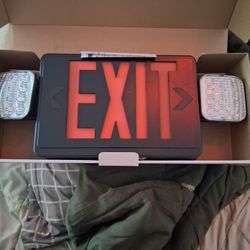 Emergency Exit Sign With Safety Backup Lights