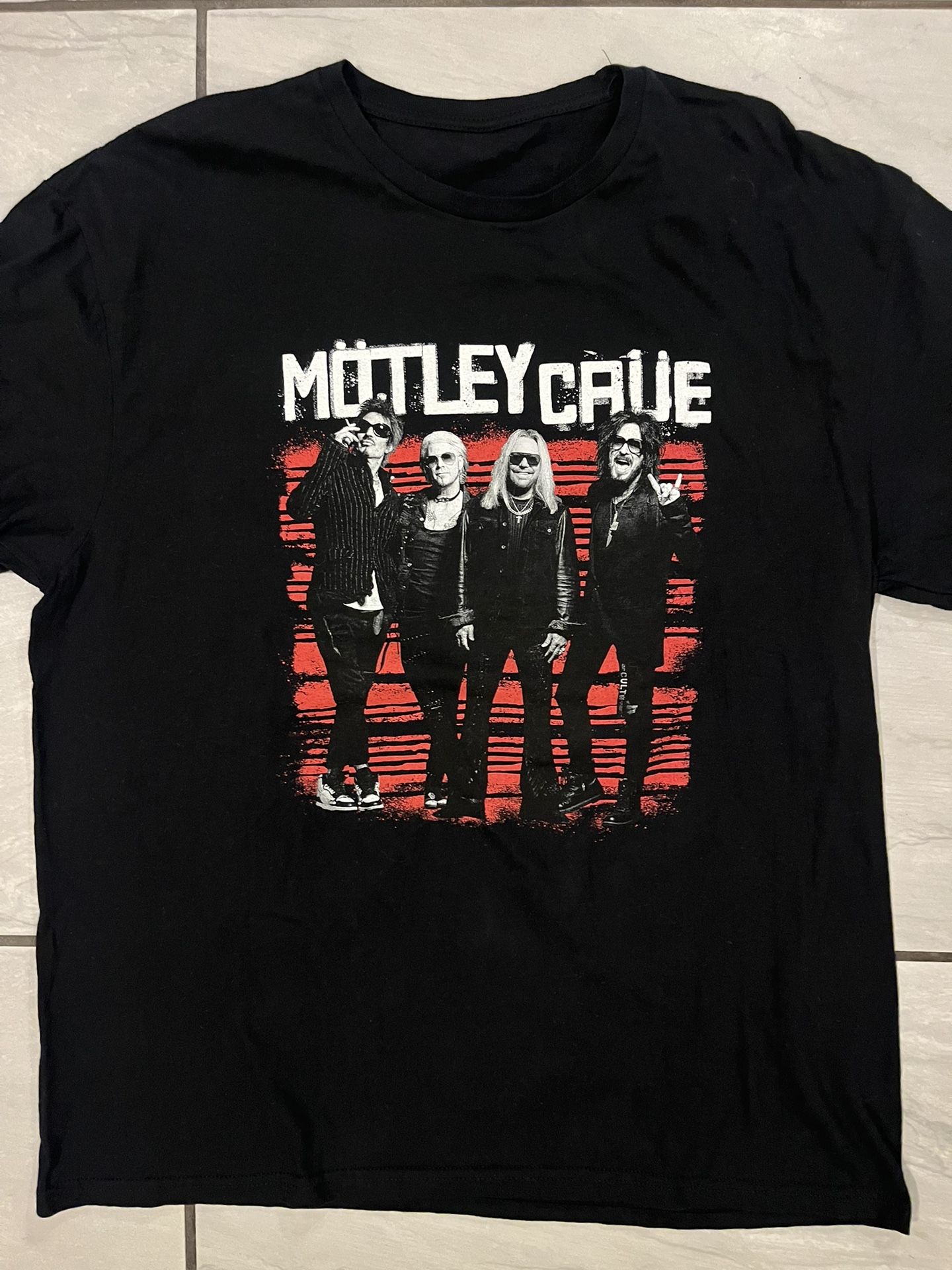 Motley Crue Concert Tour XL T Shirt Australia Black Red