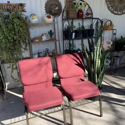 2 Metal Chairs 
