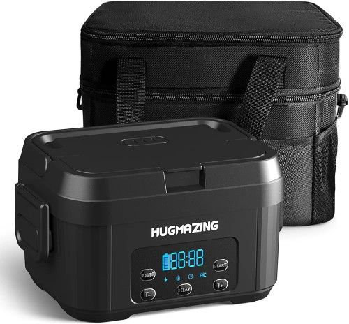 Cordless Electric Lunch Box – Rechargeable Self-Heating Food Warmer with 1100ML SS Container, Battery-Powered, for Travel, Office Meals