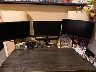 3  computer monitors