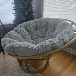 Papasan Chair Light Blue