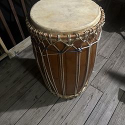 Vintage West African Dundunba Hand Drum 28x17