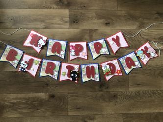 Super Cute Hello Kitty Birthday Banner