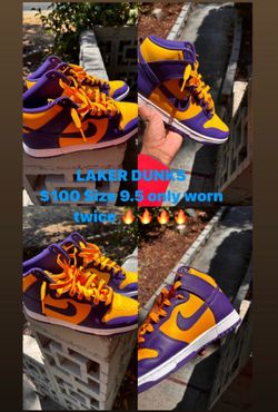 Lakers Nike Dunks High Top