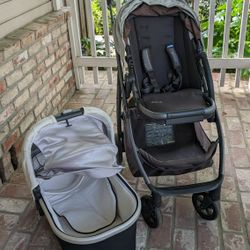 Uppa baby Cruz Stroller + Bassinet 