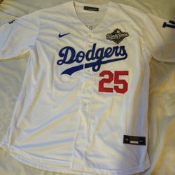 Dodgers Edman White World Championship Jersey 