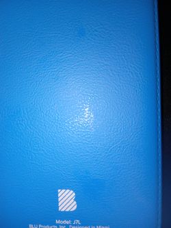 Blue Cell Phone With Bluetooth Speaker 