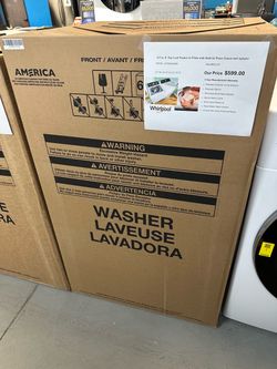 🚨Whirlpool 4.5 cu. ft. Top Load Washer in White with Built-In Water Faucet🚨New in Box🚨