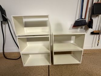 White Modular Cube Shelving Units Set