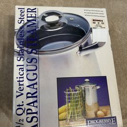 Progressive Stainless Steel Vertical Steamer 3 1/2 Quart New Never Used