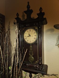 Pendulum Wall Clock Espresso Wood Zgallerie