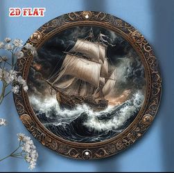 Storm Chaser — Vintage Tall Ship Metal Wall Art