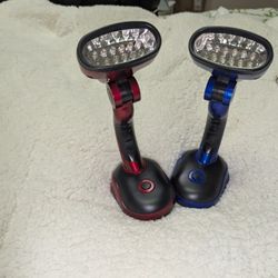 Red and Blue LED Desk Lamps