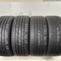 Set 4 Tires 225 45 18 Roadhugger Gtz No Repairs
