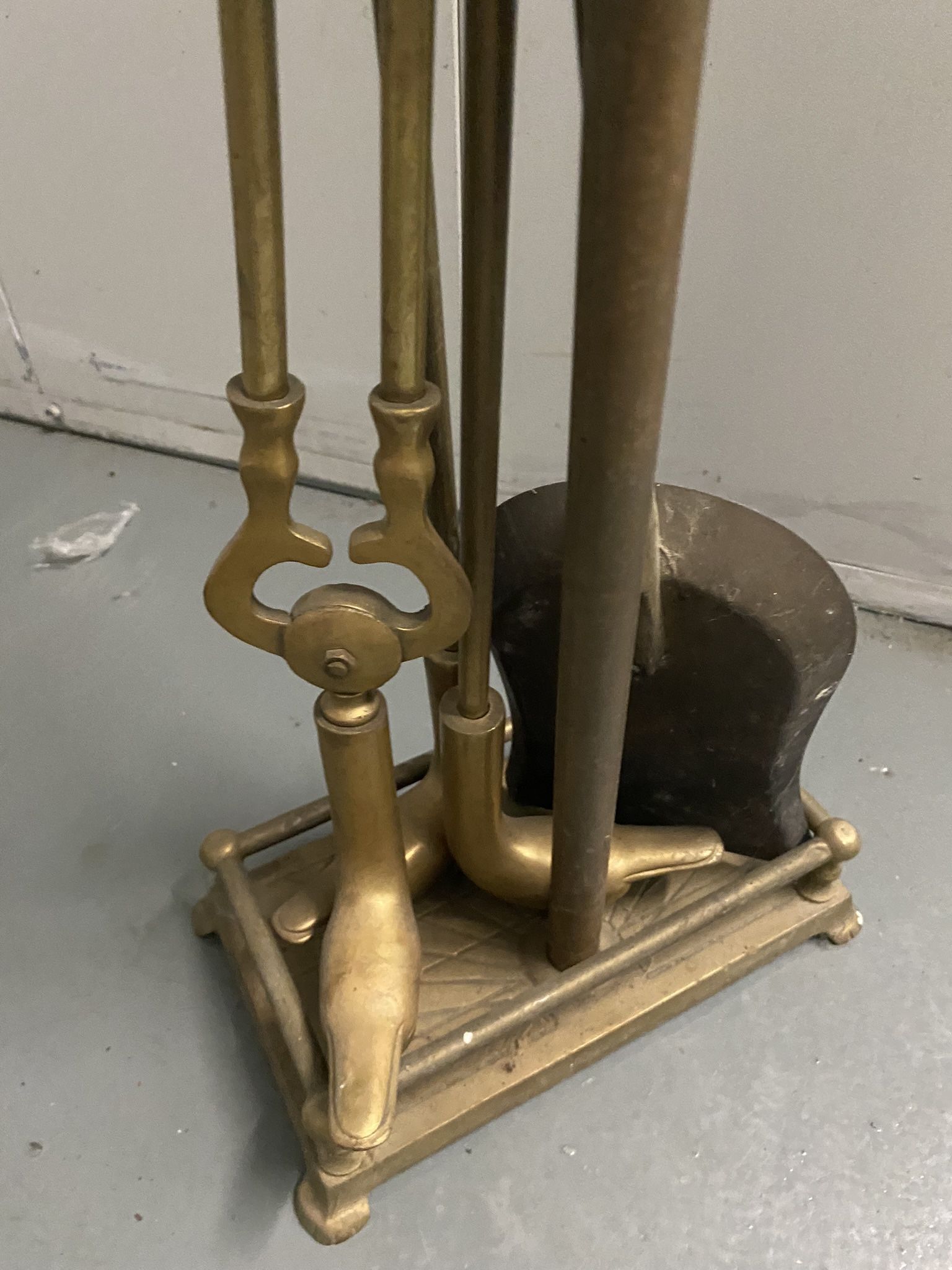 Vintage Solid Brass Duck Head Fireplace Tool Set for Sale in Palisades