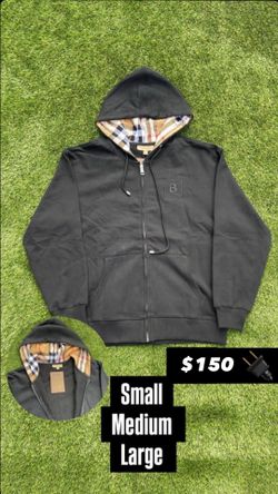 Black burberry zip up, Gray burberry zip up