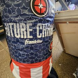 Franklin Sports Inflatable Electronic Kick/Boxing Bag - Future Champs - 60" x 22" & NSG Kids Gloves