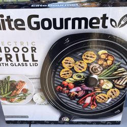 Electric Indoor Grill With Glass Lid