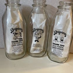 Glass Milk Bottles (Broguiere’s)