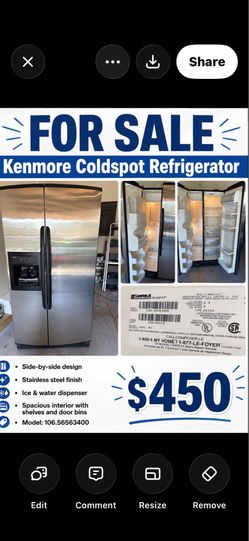 Kenmore Side by side with ice maker
